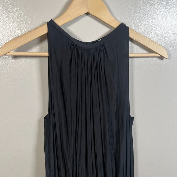 Ramy Brook Audrey Smocked Midi Dress Size Small Black Halter Neck Event - Picture 5 of 9